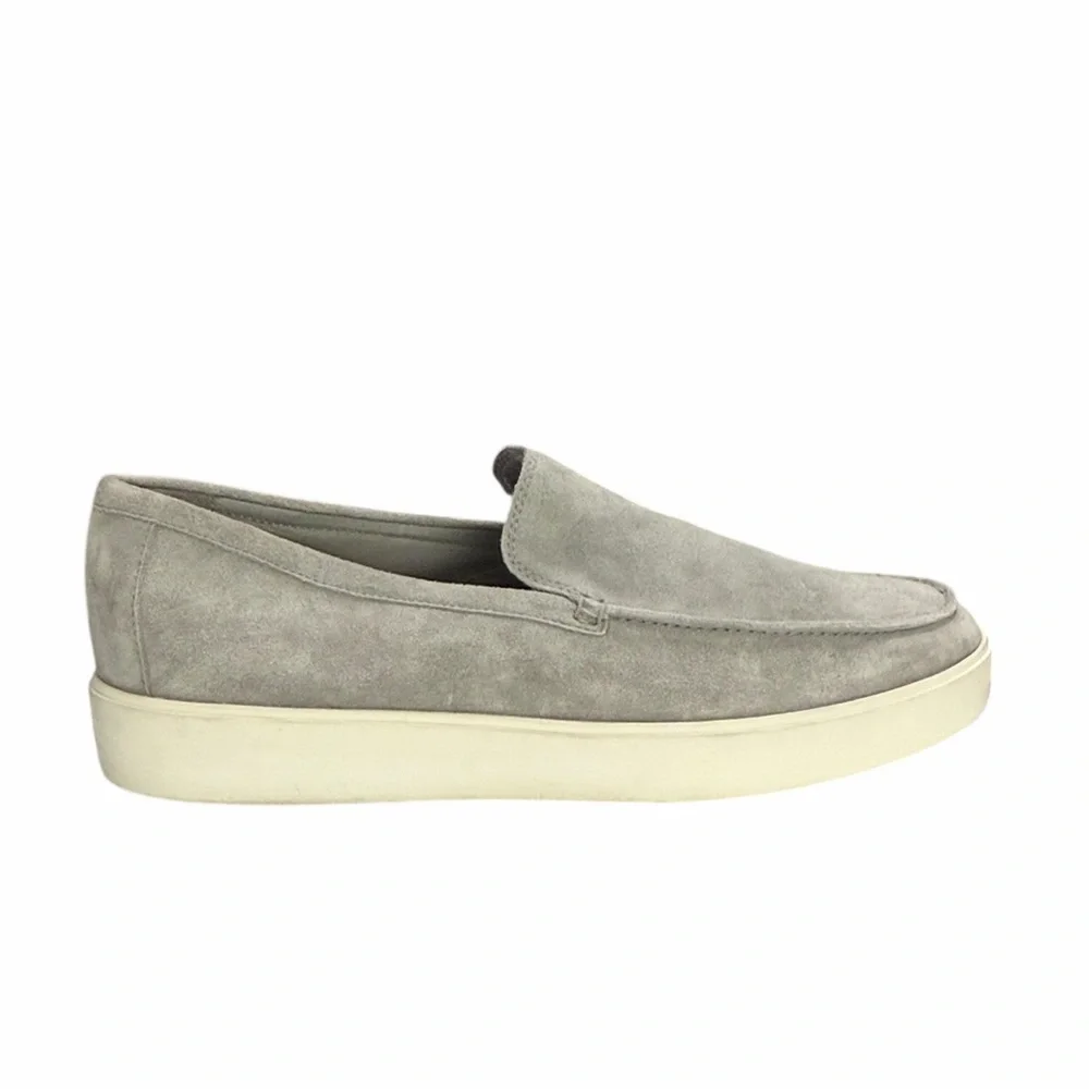 Vince Taro Gray Suede Loafers Size 10
